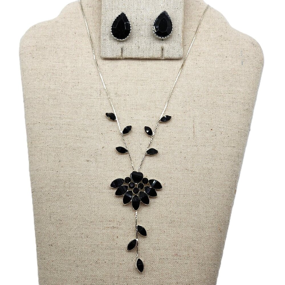 Black & Silver tone Fashion Jewelry Set